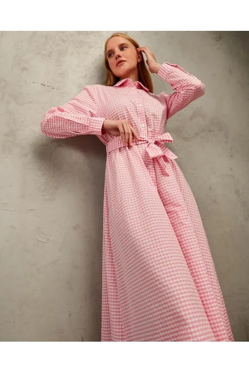 Pötikare Desen Gömlek Elbise