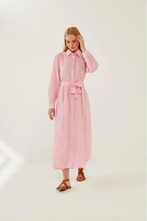 Pötikare Desen Gömlek Elbise