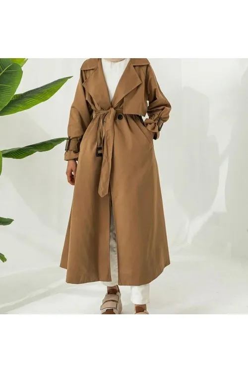 Kemerli Rahat Kalıp TrençKot