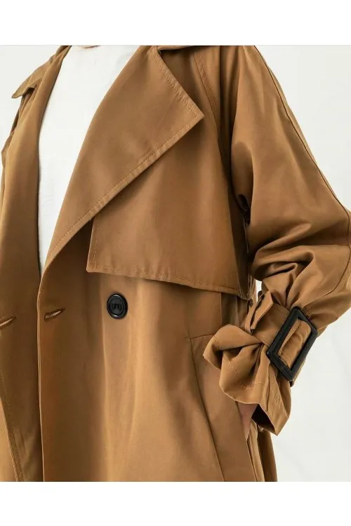 Kemerli Rahat Kalıp TrençKot